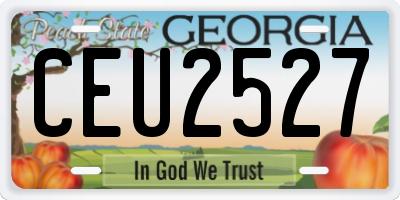 GA license plate CEU2527