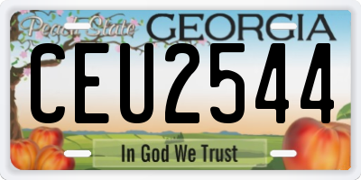 GA license plate CEU2544