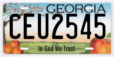 GA license plate CEU2545