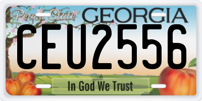 GA license plate CEU2556