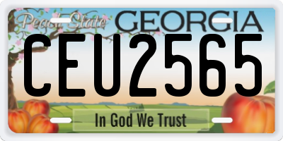 GA license plate CEU2565