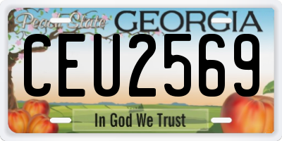 GA license plate CEU2569