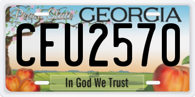 GA license plate CEU2570