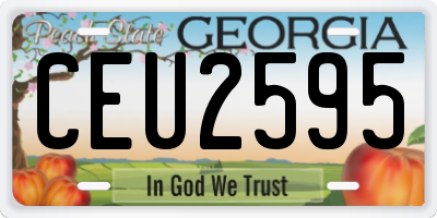 GA license plate CEU2595