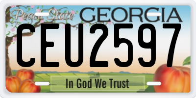 GA license plate CEU2597