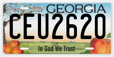 GA license plate CEU2620