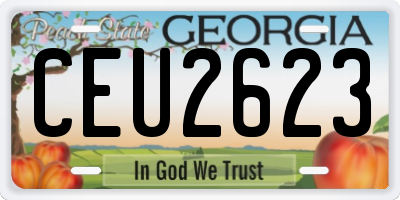 GA license plate CEU2623
