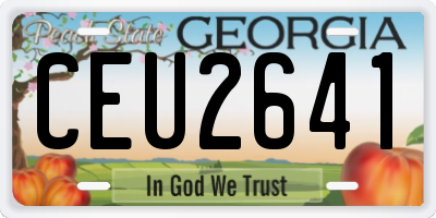 GA license plate CEU2641