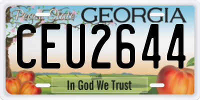 GA license plate CEU2644
