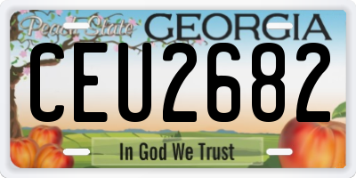 GA license plate CEU2682