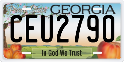 GA license plate CEU2790