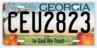 GA license plate CEU2823