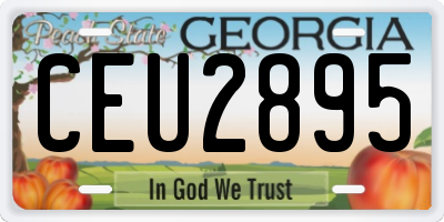 GA license plate CEU2895
