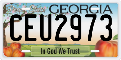 GA license plate CEU2973