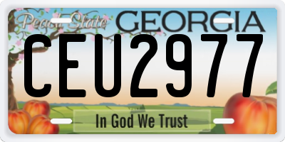 GA license plate CEU2977