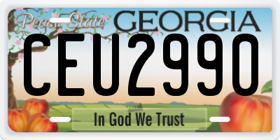 GA license plate CEU2990