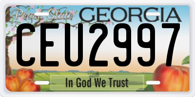 GA license plate CEU2997