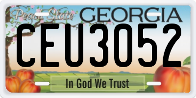 GA license plate CEU3052