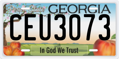 GA license plate CEU3073