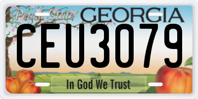 GA license plate CEU3079