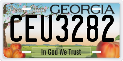 GA license plate CEU3282