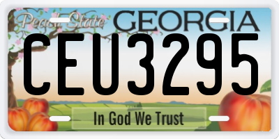 GA license plate CEU3295