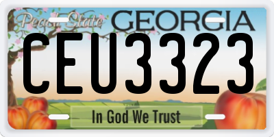 GA license plate CEU3323