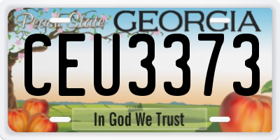 GA license plate CEU3373