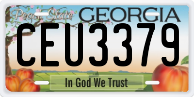 GA license plate CEU3379