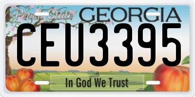 GA license plate CEU3395