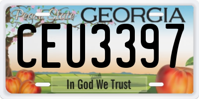 GA license plate CEU3397