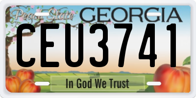 GA license plate CEU3741
