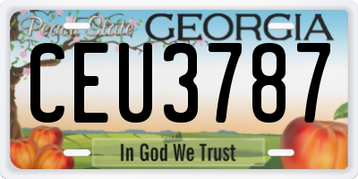 GA license plate CEU3787