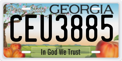 GA license plate CEU3885