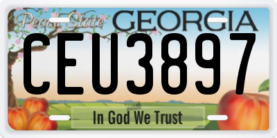 GA license plate CEU3897