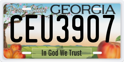 GA license plate CEU3907
