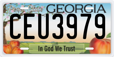 GA license plate CEU3979