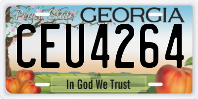 GA license plate CEU4264