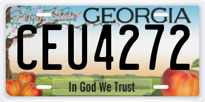 GA license plate CEU4272