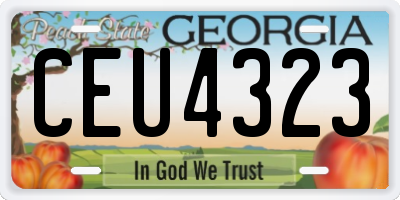 GA license plate CEU4323