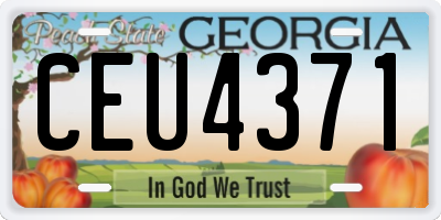 GA license plate CEU4371