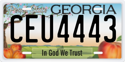 GA license plate CEU4443