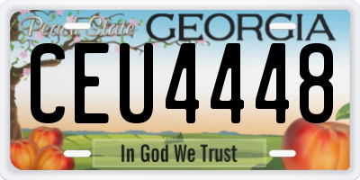 GA license plate CEU4448
