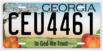 GA license plate CEU4461