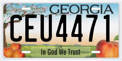 GA license plate CEU4471