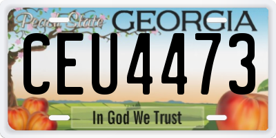 GA license plate CEU4473