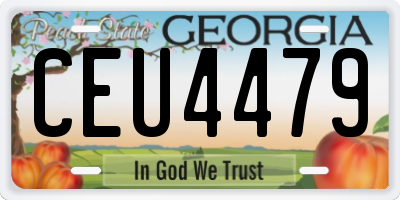 GA license plate CEU4479