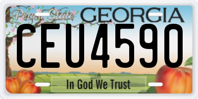GA license plate CEU4590