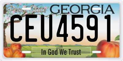 GA license plate CEU4591
