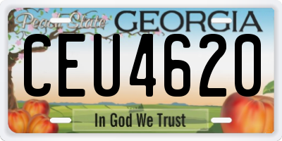 GA license plate CEU4620